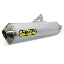 Uitlaatsysteem Arrow Complete Systeem Thunder Aluminium, RVS-eindkap met goedkeuring voor Yamaha XT X 125 ccm Bouwjaar 2005 - 2015