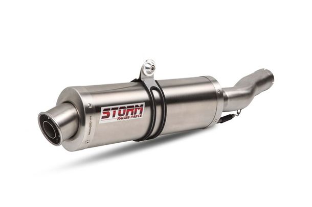 Exhaust Storm SLIP-ON oval stainless steel with ABE