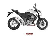 Auspuff Storm SLIP-ON GP Edelstahl mit ABE für Kawasaki Z E-Version 800 ccm Bj. 2015 - 2016