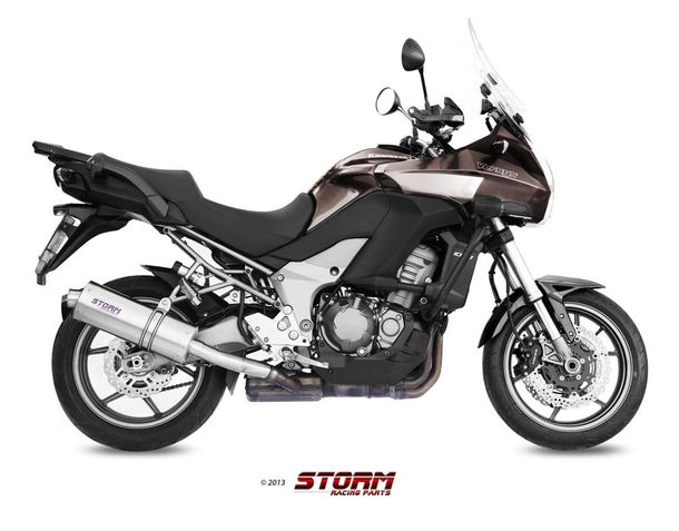 Exhaust Storm SLIP-ON oval stainless steel with ABE