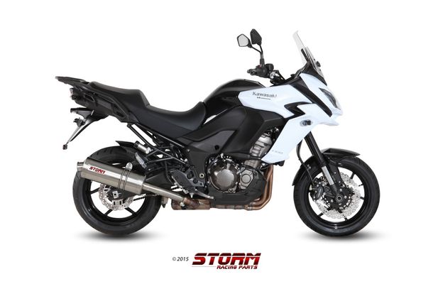 Exhaust Storm SLIP-ON oval stainless steel with ABE