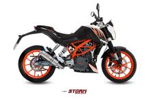 Výfuk Storm Kompletní systém 1x1 GP Nerezová ocel s ABE pro KTM Duke 390 ccm Rv. 2013 - 2016