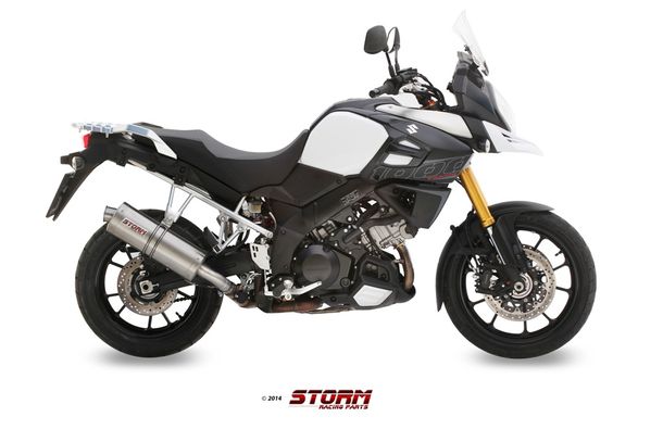 Exhaust Storm SLIP-ON oval stainless steel with ABE