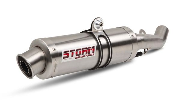 Uitlaat Storm SLIP-ON GP RVS met ABE voor Suzuki GSX R S 1000 ccm Bj. 2015 - 2016