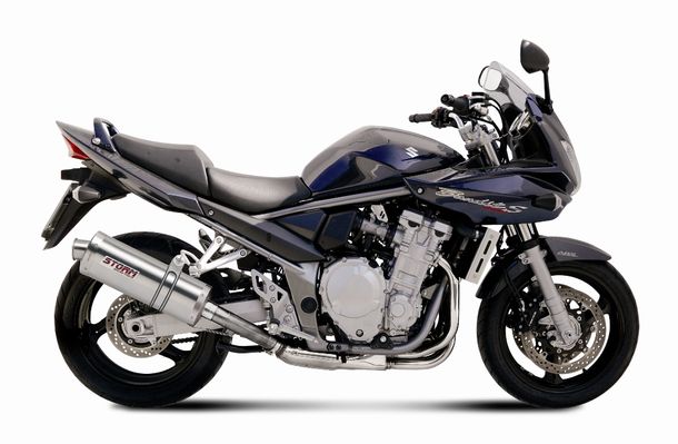 Uitlaat Storm SLIP-ON ovaal RVS met ABE voor Suzuki GSX FA F / GSF Bandit SA N S 1250 ccm Bj. 2007 - 2016