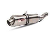 Echappement Storm Slip-on ovale en acier inoxydable avec ABE