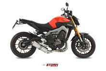 Uitlaat Storm Complete Systeem 3x1 ovaal RVS met ABE voor Yamaha MT-09 847 ccm Bj. 2014 - 2015