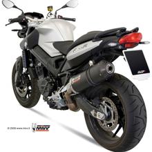 Výfukový systém Mivv SLIP-ON Titan s karbonovou koncovkou oválného tvaru Sport pro BMW F R 800 ccm Bj. 2009 - 2016