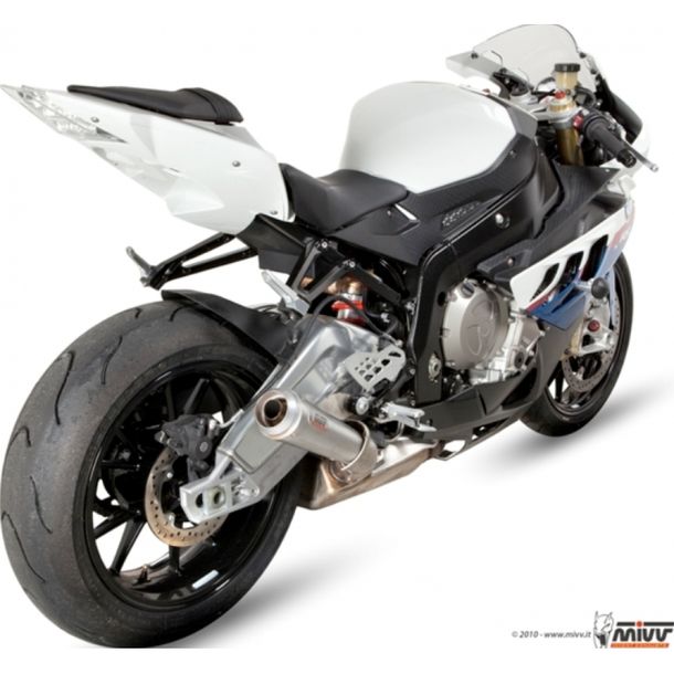 Auspuffanlage Mivv SLIP-ON Edelstahl mit Aluminium Kappe X-Cone Plus Sport für BMW S RR 1000 ccm Bj. 2012 - 2014