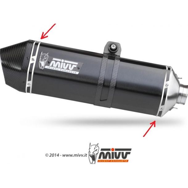 Exhaust system Mivv SLIP-ON stainless steel black Speed ​​Edge Sport