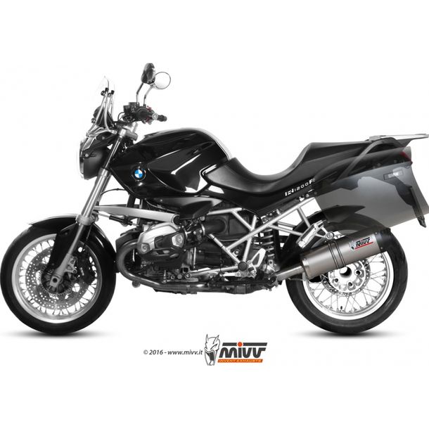 Exhaust system Mivv SLIP-ON Titanium with carbon cap Oval Sport