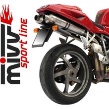 Auspuffanlage Mivv 2 SLIP-ON Titan Oval Sport für Ducati S R Biposto ST4 748 / 916 / 996 / 998 ccm Bj. 1994 - 2005