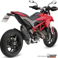 Auspuffanlage Mivv SLIP-ON Edelstahl schwarz Suono Sport für Ducati Hyperstrada Hypermotard SP 820 ccm Bj. 2013 - 2014