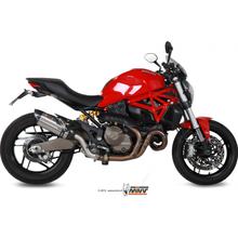 Auspuffanlage Mivv SLIP-ON Edelstahl mit Carbon Kappe Suono Sport für Ducati Monster Dark 821 ccm Bj. 2014 - 2015