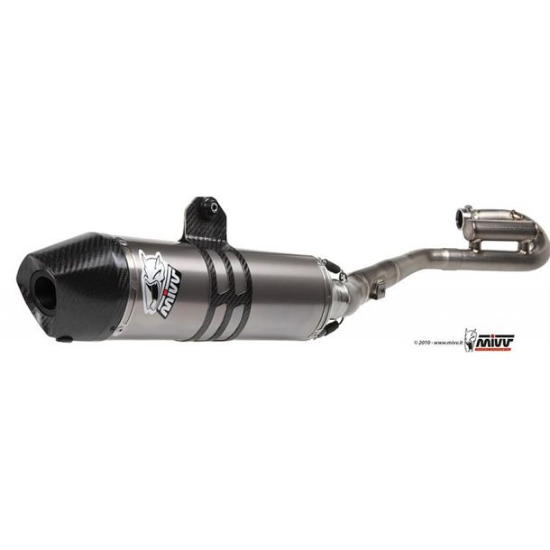 Exhaust system Mivv Complete system 1x1 Stainless steel with carbon cap Oval Stronger