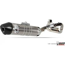 Scarico MIVV completo in acciaio inox sistema 1x1 con fondello in carbonio ovale Stronger