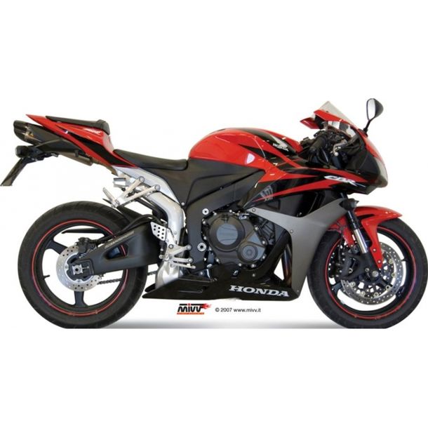 Auspuffanlage Mivv SLIP-ON Edelstahl mit Carbon Kappe Suono Sport für Honda CBR RR 600 ccm Bj. 2007 - 2014