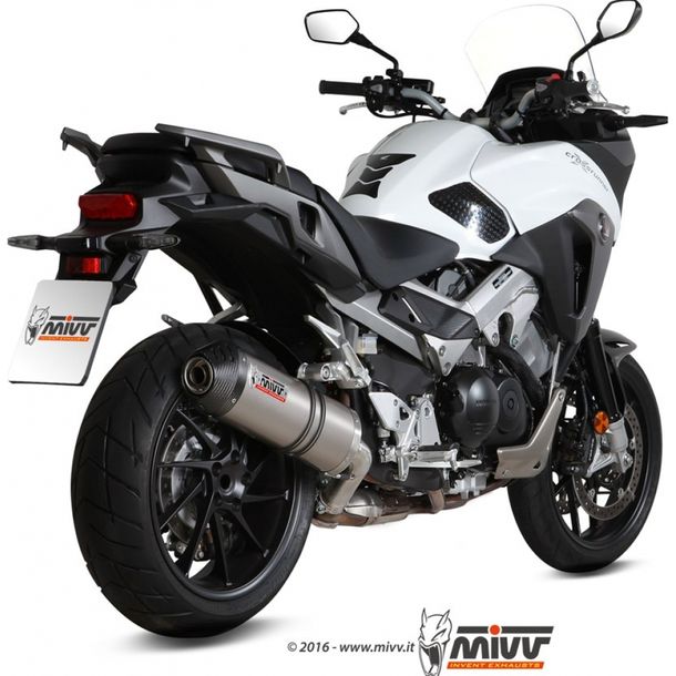 Auspuffanlage Mivv SLIP-ON Titan mit Carbon Kappe Oval Sport für Honda VFR X 800 ccm Bj. 2015