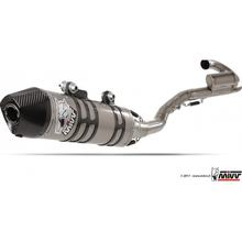 Echappement Mivv Système complet 1x1 en acier inoxydable avec bouchon de carbone ovale fort