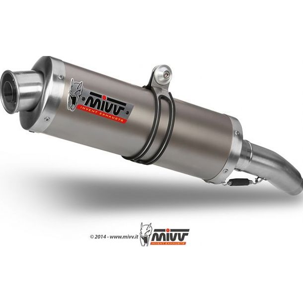 Auspuffanlage Mivv SLIP-ON Titan Oval Sport für Kawasaki ER-5 500 ccm Bj. 1997 - 2006