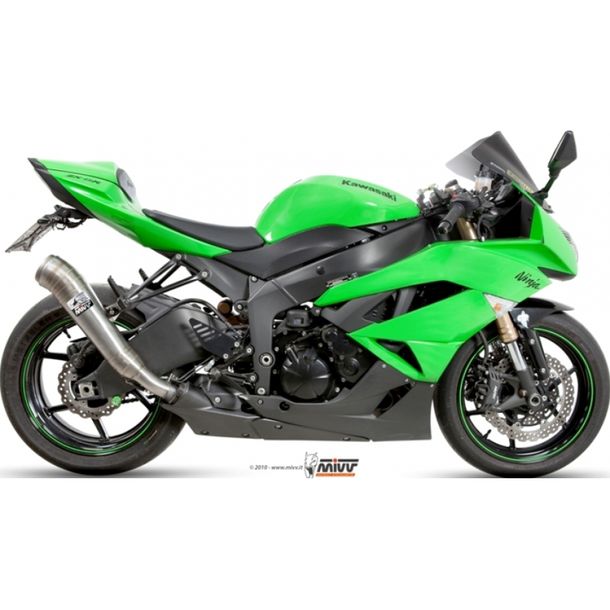 Auspuffanlage Mivv SLIP-ON Edelstahl Ghibli Sport für Kawasaki ZX-6R 600 / 636 ccm Bj. 2009 - 2016