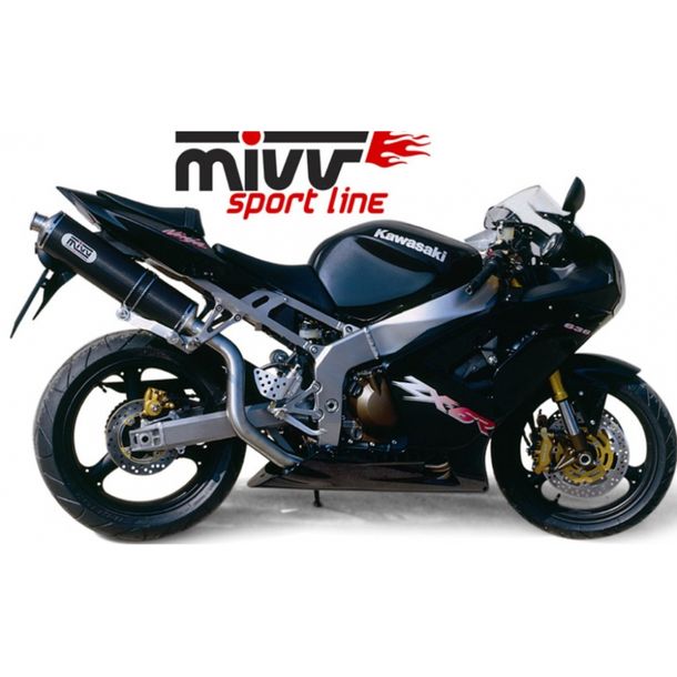 Auspuffanlage Mivv SLIP-ON Carbon Oval Sport für Kawasaki ZX-6R 600 / 636 ccm Bj. 2002 - 2004