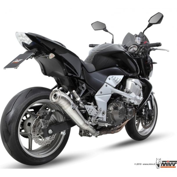 Auspuffanlage Mivv SLIP-ON Edelstahl Ghibli Sport für Kawasaki Z ABS 750 ccm Bj. 2007 - 2011
