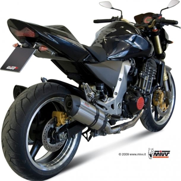 Echappement Mivv 2 acier SLIP-ON avec bouchon de carbone Suono Sport