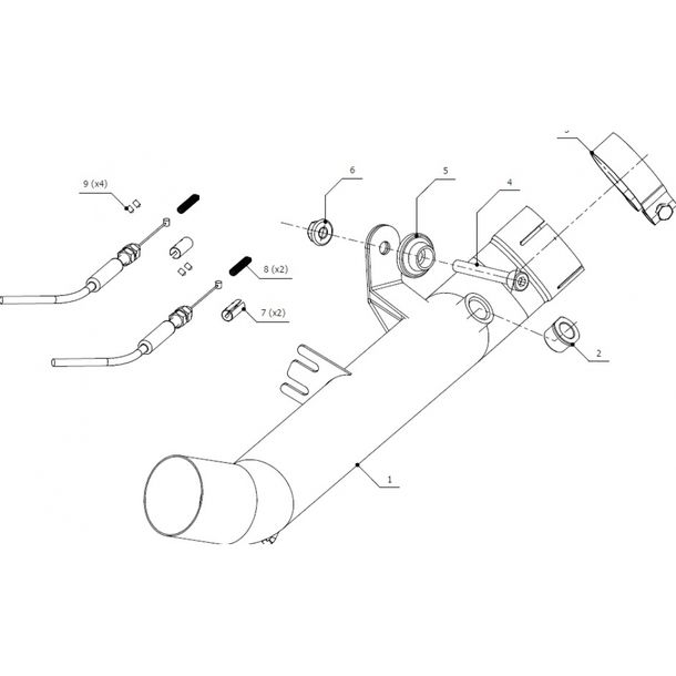 Auspuff Katalysator Verbindungsrohr Mivv Sport für Kawasaki ZX-10R 1000 ccm Bj. 2011 - 2015