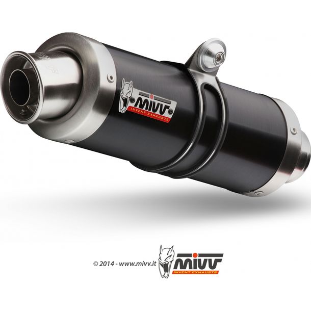 Auspuffanlage Mivv Komplettanlage 1x1 Edelstahl schwarz GP Sport für KTM RC 125 ccm Bj. 2014 - 2015