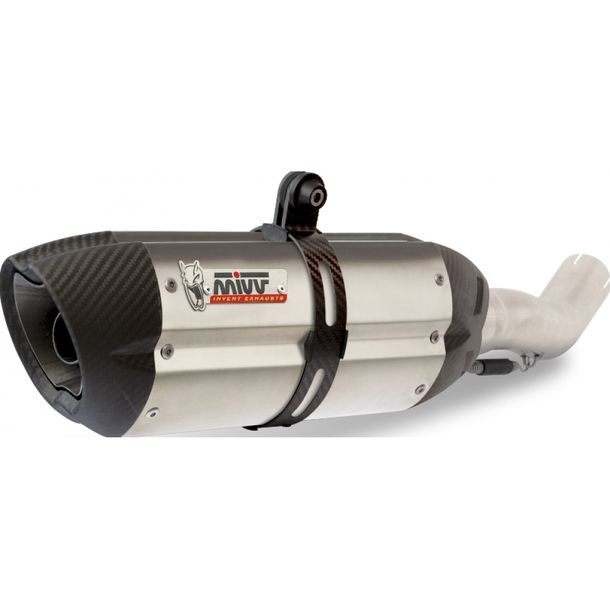Auspuffanlage Mivv SLIP-ON Edelstahl mit Carbon Kappe Suono Sport für KTM Super Duke R 1290 ccm Bj. 2014 - 2015