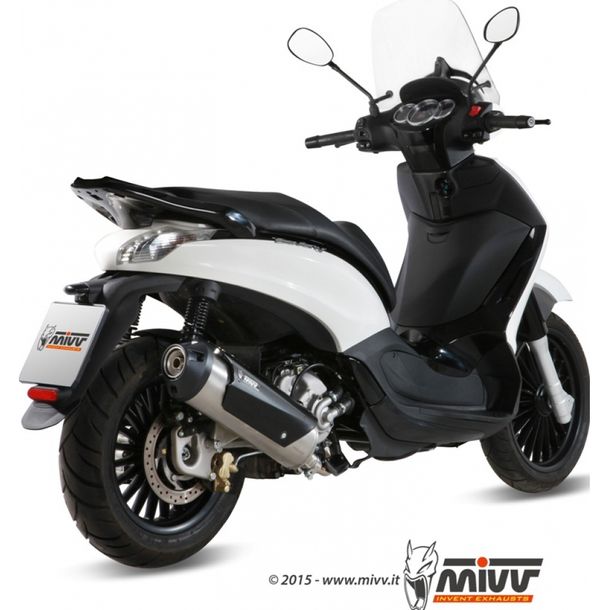 Auspuffanlage Mivv Komplettanlage 1x1 Edelstahl Urban für Piaggio Beverly RST 4V i.e. 125 ccm