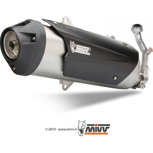 Auspuffanlage Mivv Komplettanlage 1x1 Edelstahl Urban für Piaggio MP3 / LT 400 ccm