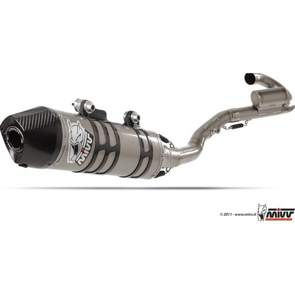 Exhaust system Mivv Complete system 1x1 Stainless steel with carbon cap Oval Stronger