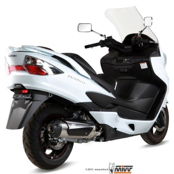 Auspuffanlage Mivv Komplettanlage 1x1 Edelstahl Urban für Suzuki AN Burgman 400 ccm