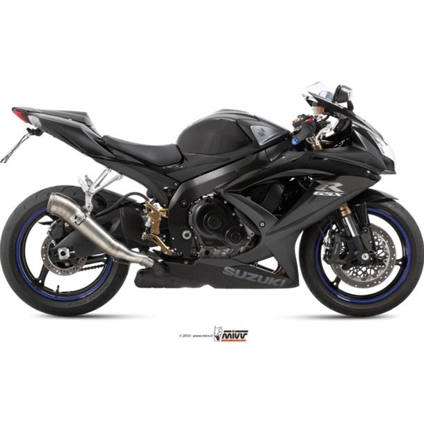Auspuffanlage Mivv SLIP-ON Edelstahl Ghibli Sport für Suzuki GSX R 600 / 750 ccm Bj. 2008 - 2010