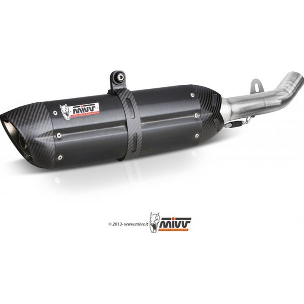Uitlaatsysteem Mivv SLIP-ON RVS zwart Suono Sport voor Suzuki DL V-Strom 650 ccm Bj. 2007 - 2011