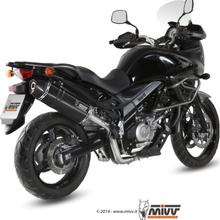 Auspuffanlage Mivv SLIP-ON Edelstahl schwarz Speed Edge Sport für Suzuki DL V-Strom A / AJE XTA XTAUE 650 ccm Bj. 2013 - 2016