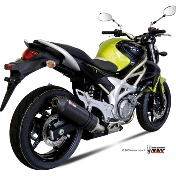 Auspuffanlage Mivv SLIP-ON Carbon Oval Sport für Suzuki SFV Gladius 650 ccm Bj. 2009 - 2014