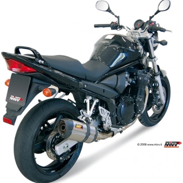 Auspuffanlage Mivv SLIP-ON Edelstahl mit Carbon Kappe Suono Sport für Suzuki GSF Bandit / S ABS 650 ccm Bj. 2005 - 2006