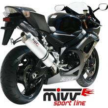 Sistema de Escape Mivv SLIP-ON Aço Inoxidável Oval Sport para Suzuki GSX R 1000 ccm Ano 2005 - 2006