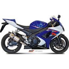 Výfuková soustava Mivv 2 SLIP-ON nerezová s karbonovou koncovkou Suono Sport pro Suzuki GSX R 1000 ccm Bj. 2007 - 2008