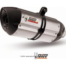 Sistema de Escape Mivv SLIP-ON em Aço Inoxidável com Tampa em Carbono Suono Sport para Suzuki GSX R S 1000 ccm Ano 2015 - 2016