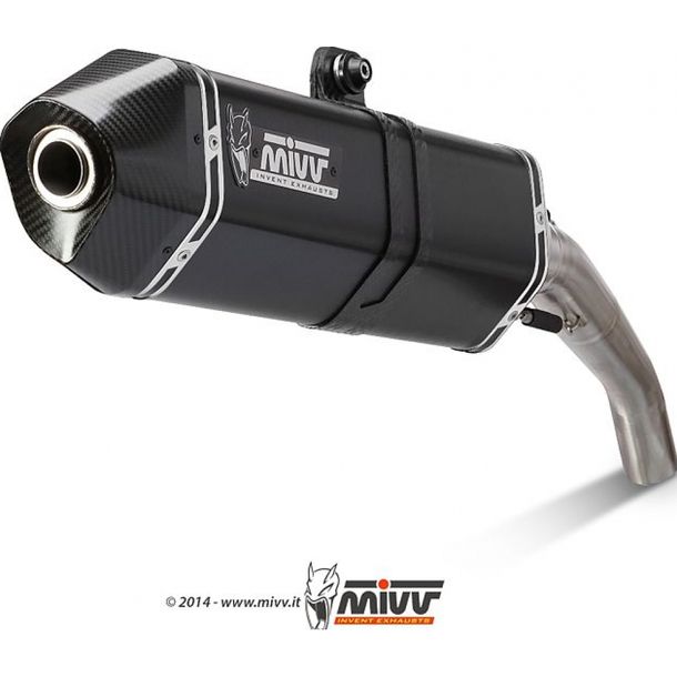 Auspuffanlage Mivv SLIP-ON Edelstahl schwarz Speed Edge Sport für Suzuki GSX FA F / GSF Bandit N S 1250 ccm Bj. 2007 - 2016