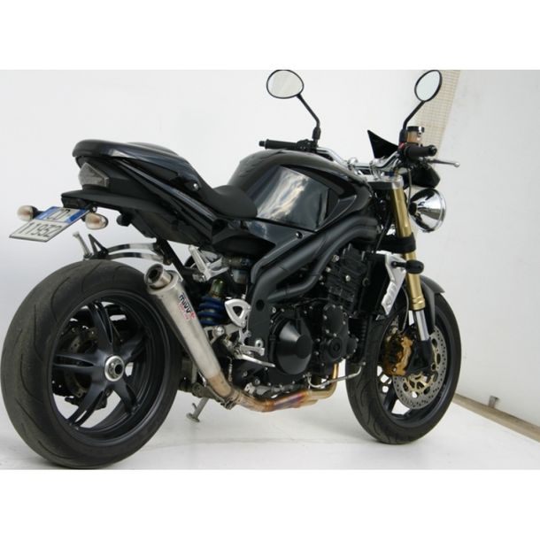 Auspuffanlage Mivv SLIP-ON Edelstahl X-Cone Sport für Triumph Speed Triple 1050 ccm Bj. 2005 - 2006