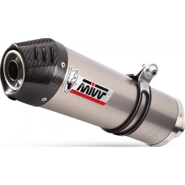 Exhaust system Mivv SLIP-ON Titanium with carbon cap Oval Sport