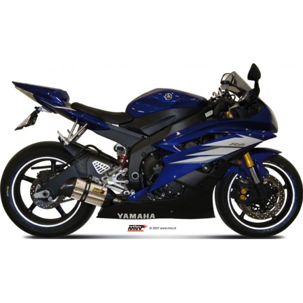 Auspuffanlage Mivv SLIP-ON Edelstahl mit Carbon Kappe Suono Sport für Yamaha YZF-R6 600 ccm Bj. 2006 - 2015