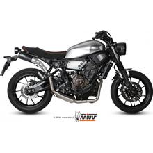 Výfukový systém Mivv Kompletní systém 2x1 Nerezová ocel černá Keramika Ghibli Sport pro Yamaha XSR A 700 ccm Bj. 2016