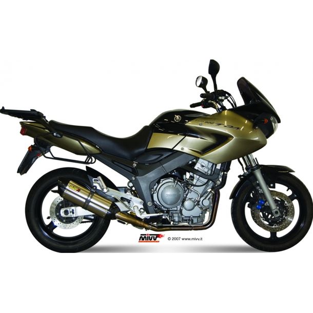 Auspuffanlage Mivv 2 SLIP-ON Edelstahl mit Carbon Kappe Suono Sport für Yamaha TDM 900 ccm Bj. 2002 - 2014