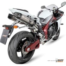 Echappement Mivv 2 acier SLIP-ON avec bouchon de carbone Suono Sport